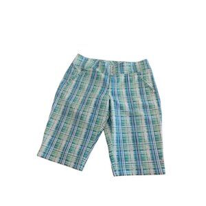 All by Jofit Size 14 Plaid Lightweight Cropped Capri Golf Pants  Sporty Active